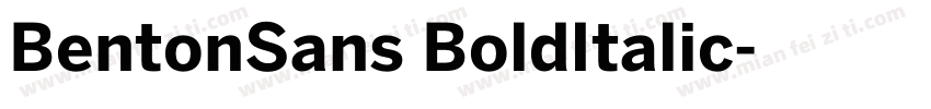 BentonSans BoldItalic字体转换